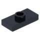 LEGO lapos elem 1 bütyökkel középen 1×2, fekete (15573/3794)